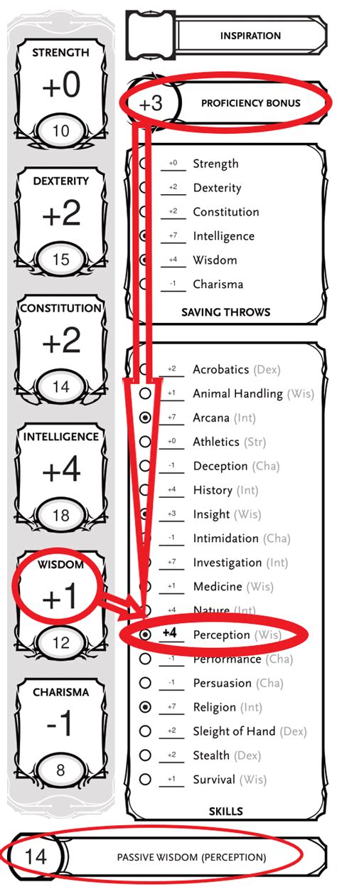 D&d 5e's skill system is a lot simpler than in previous editions, as it's easy to calculate each skill at level one, and the numbers improve at a slow pace. . Calculate passive perception 5e